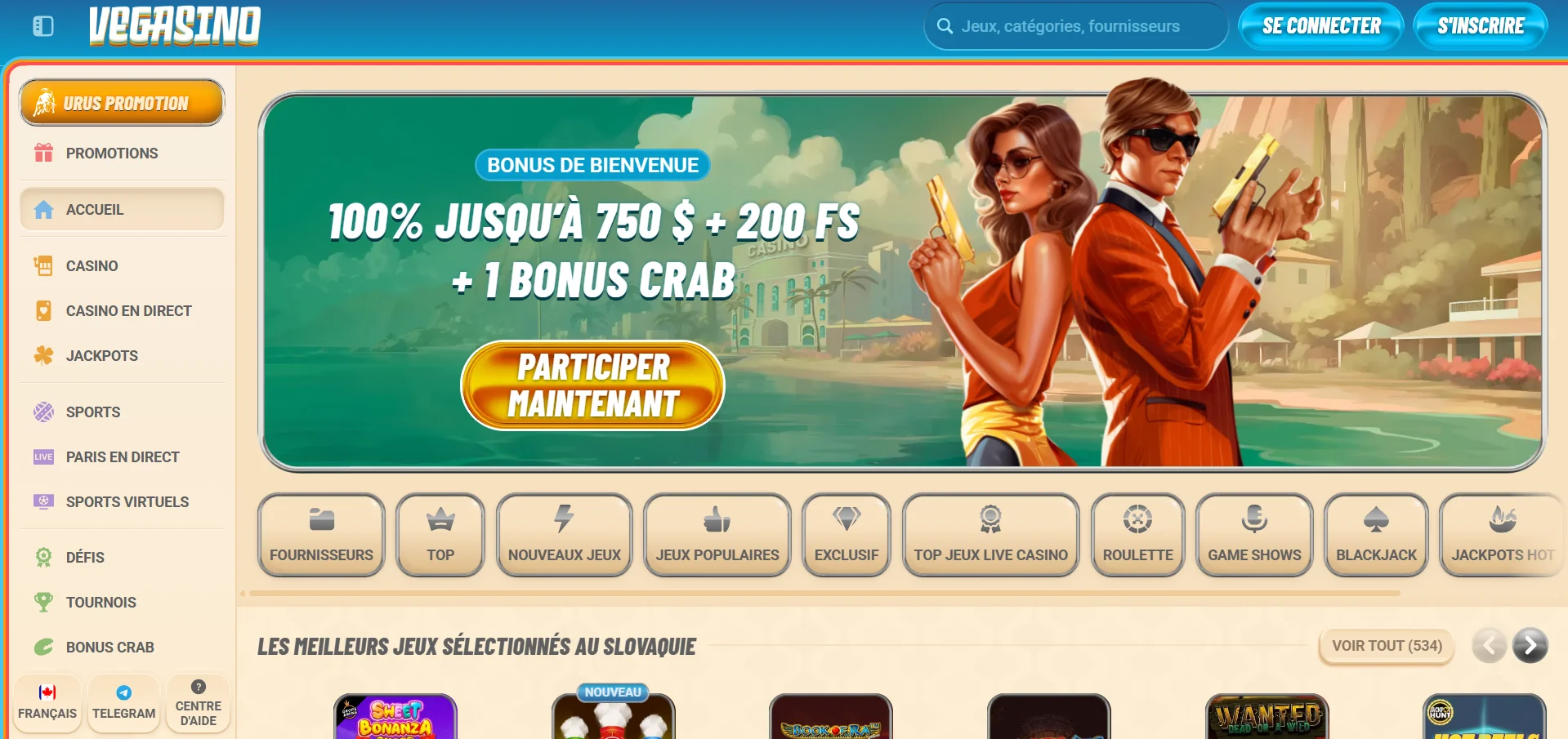 Vegasino casino en ligne France